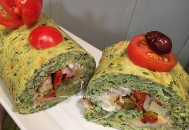 ROTOLO CON LARDO, SCAMORZA E VERDURE GRIGLIATE