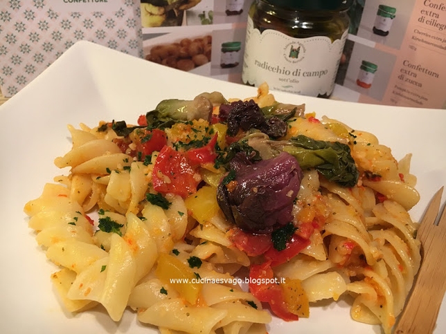 FUSILLI ALLE VERDURE E RADICCHIO DI CAMPO