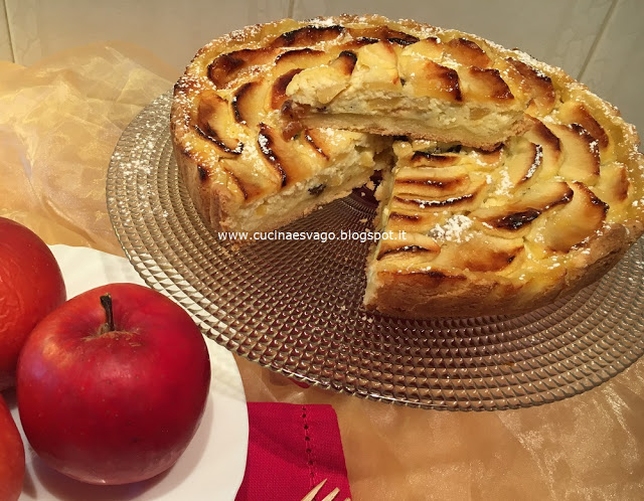 CROSTATA CON RICOTTA E MELE UBRIACHE