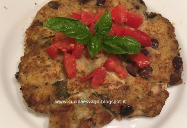 TORTINO DI PATATE CON OLIVE, CAPPERI E SGOMBRO