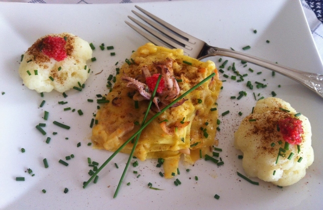 LASAGNE CON CALAMARI E CAVOLFIORE: TOP!