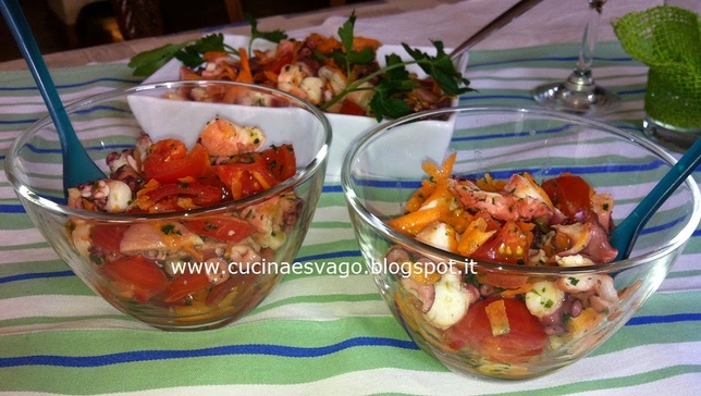 POLPO IN INSALATA. TIPICO ANTIPASTO DI MARE