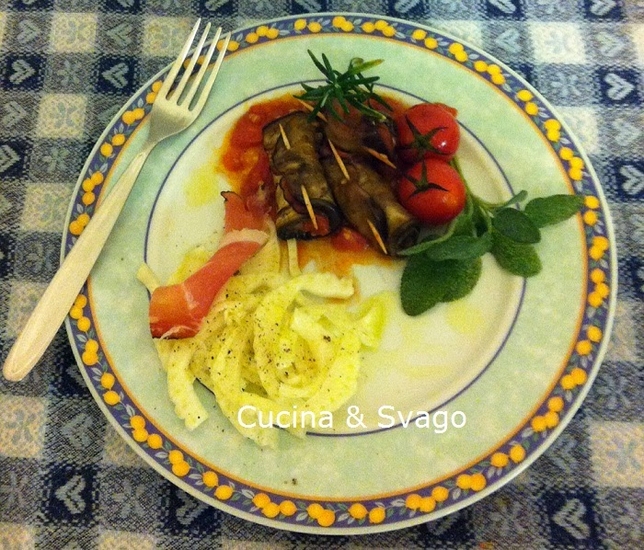 INVOLTINI DI MELANZANE CON SPECK E FONTAL