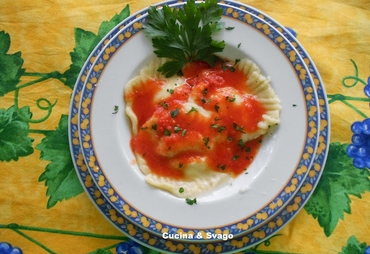 RAVIOLI DI PATATE RIPIENI DI PESCATRICE