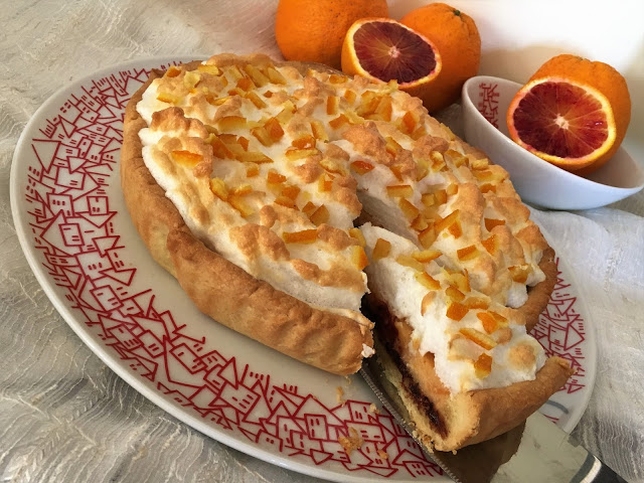 CROSTATA CON CREMA ALL’ARANCIA E CREMA AL CACAO