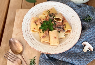 PASTA AI FUNGHI E PROSCIUTTO CRUDO: TOP!