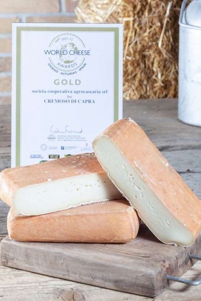 WORLD CHEESE AWARD: IL CREMOSO DI CAPRA DE L’AGRICOLA E’ MEDAGLIA D’ORO