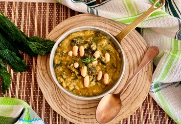 BORDATINO, ZUPPA DI FAGIOLI E CAVOLO CREMOSA