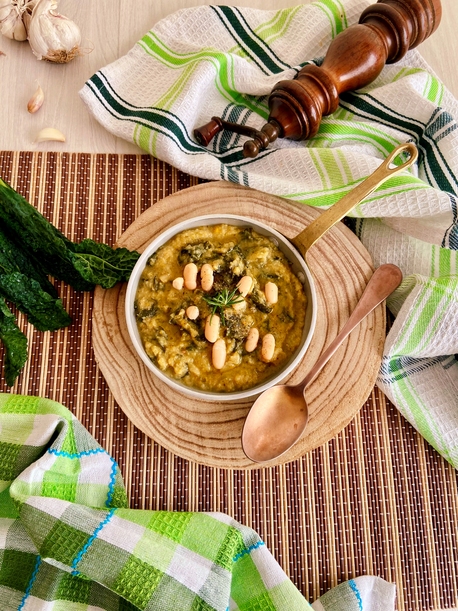 BORDATINO, ZUPPA DI FAGIOLI E CAVOLO CREMOSA