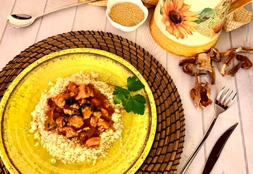 PETTO DI POLLO AI FUNGHI CON COUS-COUS: DELIZIA!