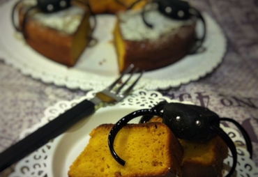 TORTA DI HALLOWEEN CON ZUCCA, RICOTTA ED AMARETTI