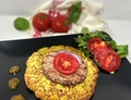 HAMBURGER CON TORTINO DI PATATE AL PESTO