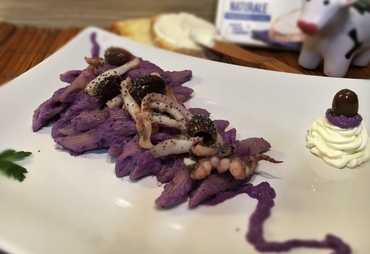 RICETTA CAVOLO VIOLA E SEPPIA, PASTA COLORATA