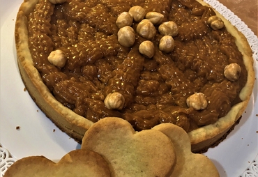 CROSTATA CON CREMA DI NOCCIOLE E CIOCCOLATO