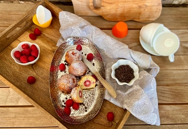 MUFFIN AI LAMPONI E CIOCCOLATO IN FRIGGITRICE AD ARIA