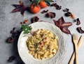 PASTA CON GAMBERONI, MANDARANCIO E ZENZERO