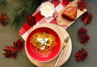 PASTA CON LA NDUJA E STRACCIATELLA DI BURRATA