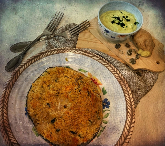 PESCE SPADA AL FORNO CON CREMA DI AVOCADO