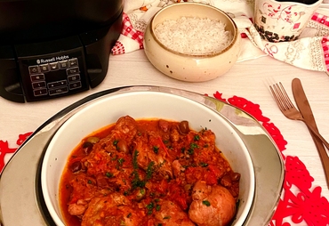 POLLO ALLA CACCIATORA CON OLIVE TAGGIASCHE