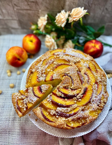TORTA DI PESCHE FATTA IN CASA: RICETTA FACILE