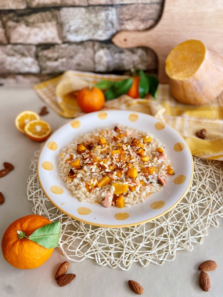RISOTTO ALLA ZUCCA E SALMONE, CREMOSO E DELICATO