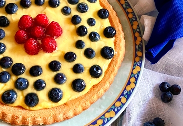 TORTA CON MIRTILLI E CREMA PASTICCERA: DELIZIA!