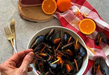 COZZE ALLA PANNA E PROSCIUTTO CRUDO