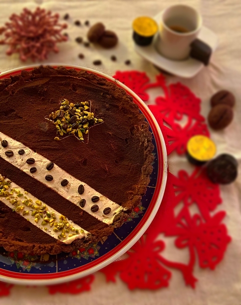 CROSTATA AL CACAO CON CREMA AL CAFFE’