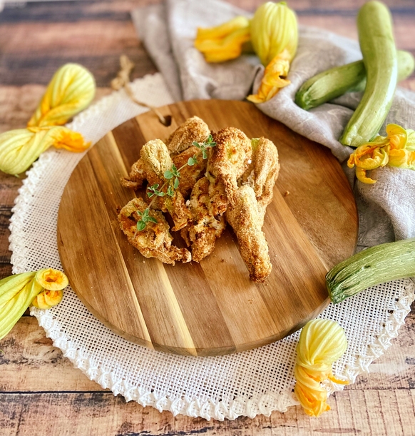 FIORI DI ZUCCA RIPIENI FRITTI FACILISSIMI