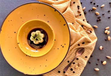 SEMIFREDDO AL PISTACCHIO AFFOGATO AL CAFFE’