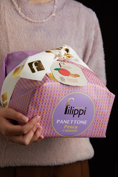 PANETTONE PESCA E AMARETTO DI PASTICCERIA FILIPPI