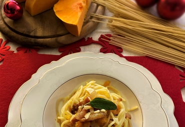 SPAGHETTI CON ZUCCA E GUANCIALE: PRIMO DA SOGNO!