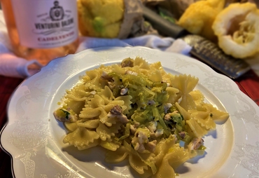 PASTA CON ORATA, PORRO E CEDRO, FRESCA BONTA’