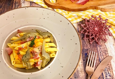 PASTA CON ZUCCA E CARCIOFI: PRIMO INVITANTE