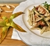 PASTA CON GAMBERI E FIORI DI ZUCCA