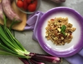 PASTA CON MELANZANE, POMODORI E MANDORLE