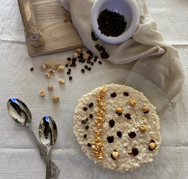 RISOTTO AL MASCARPONE CON GLASSA AL CAFFE’