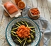 RISOTTO AL NERO DI SEPPIA CON SALMONE E PUNTARELLE