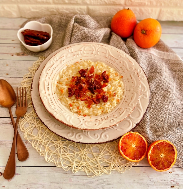 RISOTTO ARANCIA E SPECK: 2 INGREDIENTI TOP